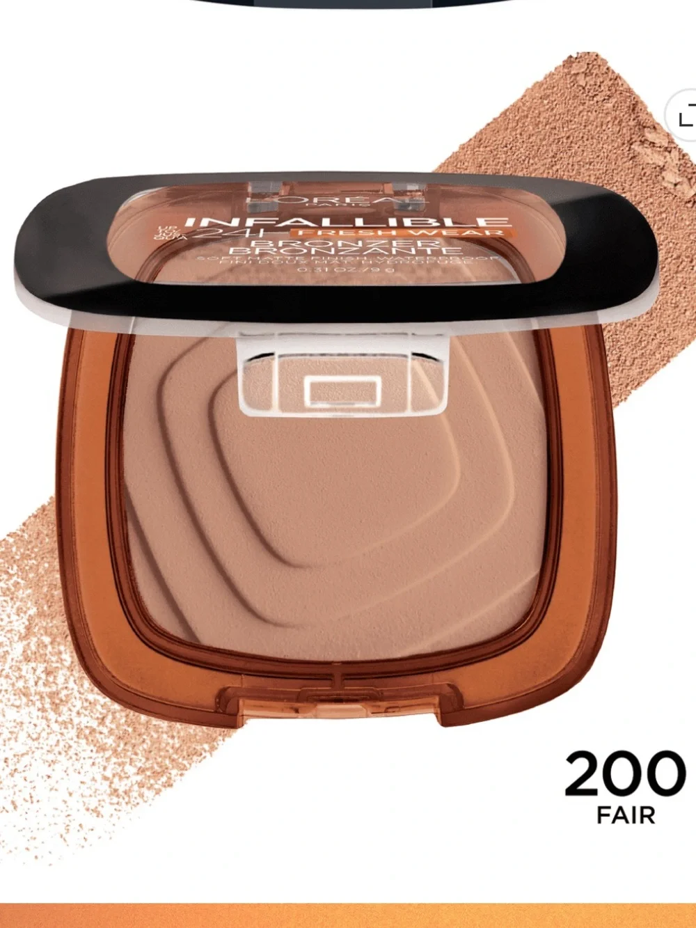 L'Oreal Infallible Fresh Wear Bronzer 24 Hr Fresh Wear- 200 Fair